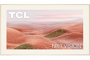 TCL 65” NXTVISION Frame TV 4K QLED, Dolby Vision IQ HDR & Dolby Atmos Smart TV with Google TV, Including Built-in Google Assi