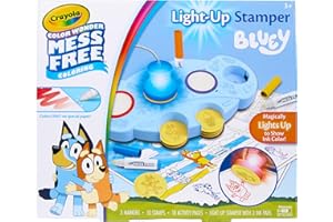 Crayola Magic Light Up Bluey Stamper Art Set, Toddler Mess Free Coloring & Stamping Kit, Holiday for Kids, Bluey Toys, Ages 3, 4, 5