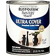 Rust-Oleum 1976502 Painter's Touch Latex Paint, Flat Black 32 Fl Oz, 1 Quarts, (Pack of 1)