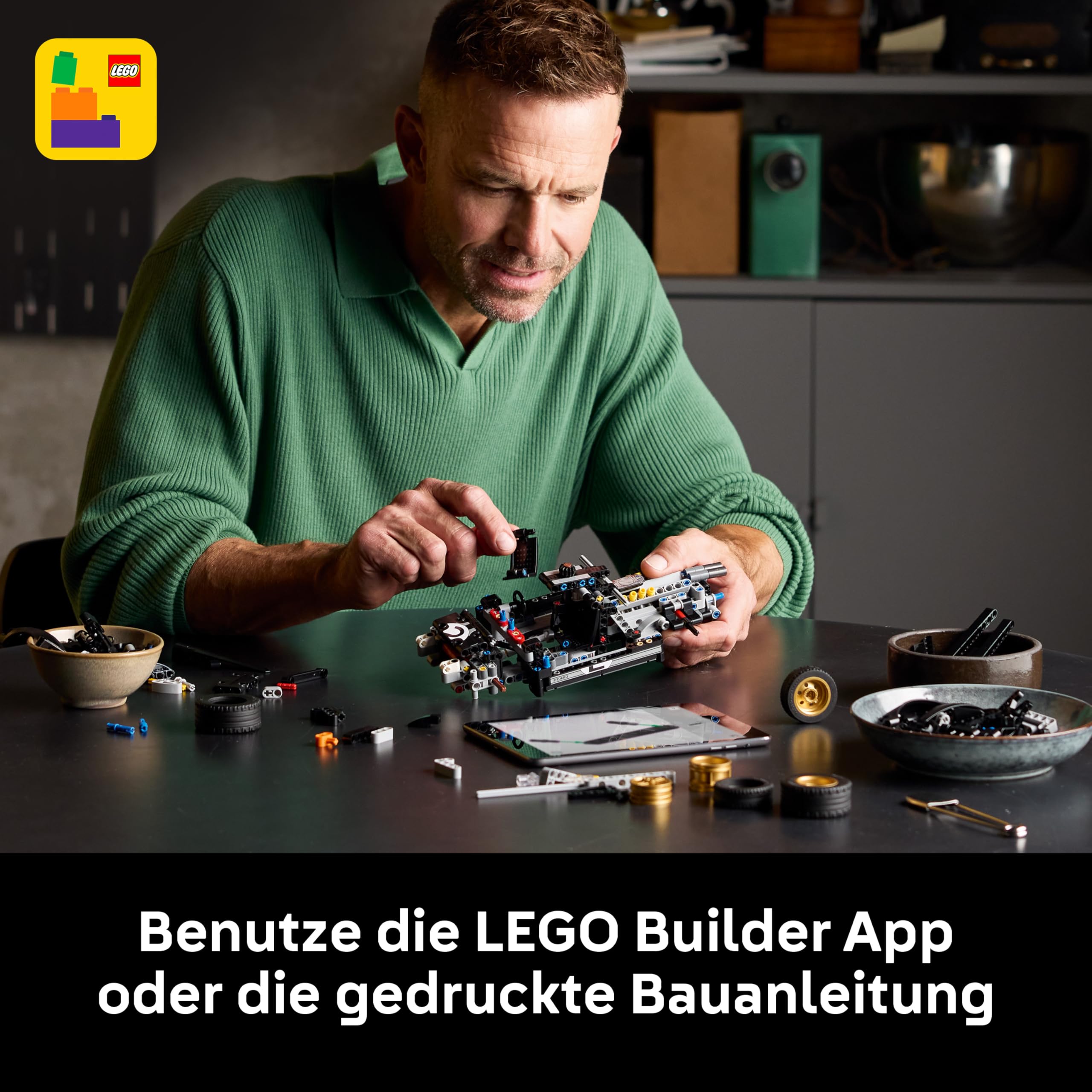 LEGO Technic 1966 Ford GT40 MKII Rennwagen - Bauset für Erwachsene - Modellauto zum Sammeln mit Lenkung und V8-Motor - Rennauto zum Ausstellen und Spielen - Geschenk für Männer und Frauen - 42223 6