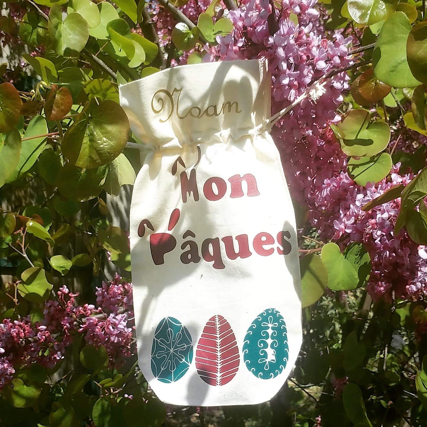 Estiloss Com Balluchon De Paques Enfant Bebe Au Prenom Personnalise Produits Handmade Bebe Et Puericulture