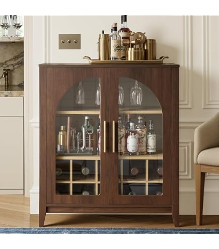 Amazon.com: MOOWI Wine Cabinet Wood Wine Cabinet, Entryway