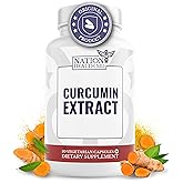 NATION HEALTH MD Curcumin Extract - Turmeric Supplement - High Absorption Curcuma for Immune Health Support & Joint Health - Standartized Curcuminoids - Vegan, Gluten Free - 30 Capsules