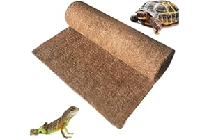 Hamiledyi 35.4×15.7" Reptile Carpet Coconut Fiber Substrate Large Lizard Cage Mat Coco Fiber Liner Snake Bedding Natual Coconut Fiber Carpet for Bearded Dragon Turtles Iguana Tortoises