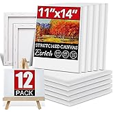 12 Pack Canvases for Painting with 11x14, Painting Canvas for Oil & Acrylic Paint.