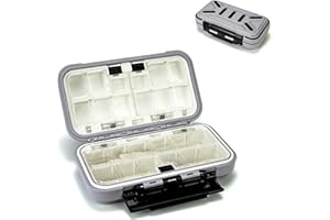 Piscorush Waterproof Fishing Tackle Box 24 Compartments Hard Tackle Case Portable Hooks Lure Baits Storage Swivels Jigs Hooks