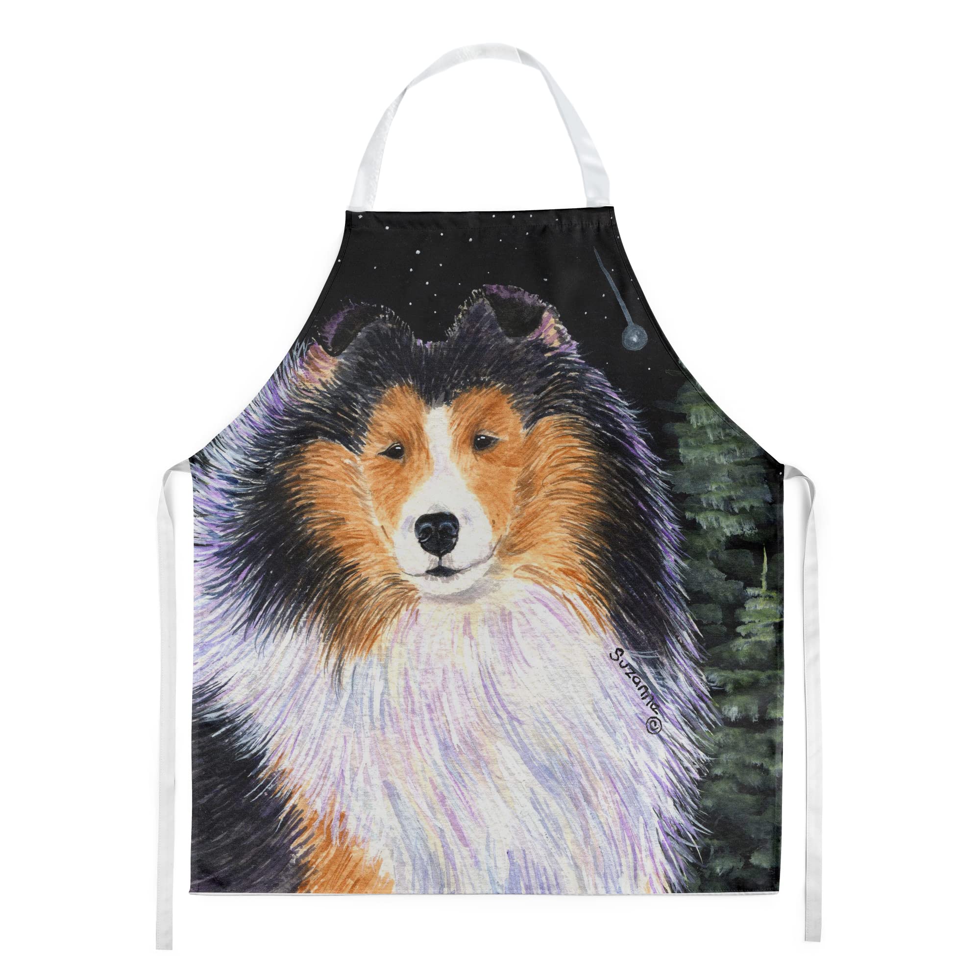 Caroline's Treasures SS8491APRON Starry Night Collie Apron, Large, Multicolor