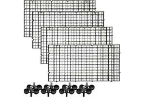 RONYOUNG 4PCS Aquarium Divider Tray with 8PCS Sucker Plastic Grid Aquarium Egg Crate Light Diffuser, Fish Tank Divider Filter Bottom Isolation