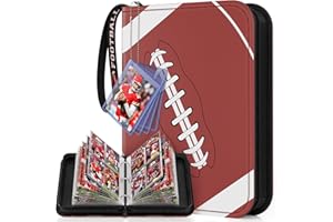 Mlikero 440 Pockets Football Card Binder, Sports Card Binder with Card Display Design, Premium Card Ablums with Sports Pattern Wristband Fit for Football Cards 2025