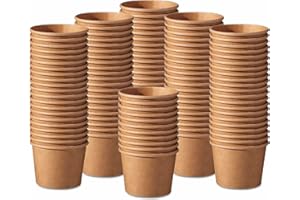Eco-Craze (16 oz Pack of 400) Kraft Soup Bowl, Paper Soup Container for Soup, Disposable Container, to Go Hot Soup Bowls, Kra