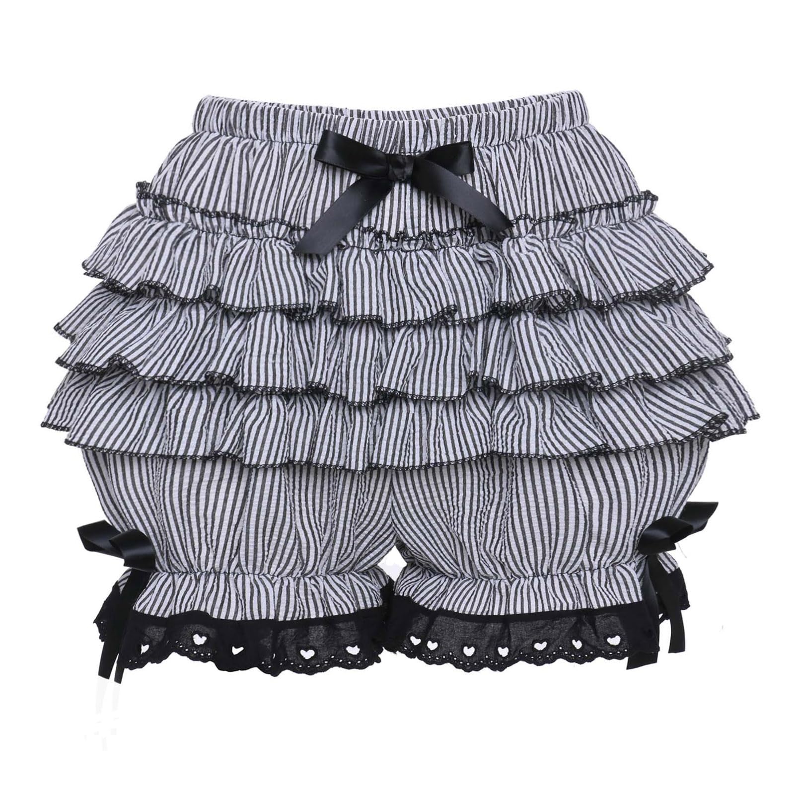 Vibsion Womens Lolita Bloomers Maid Ruffles Pumpkin