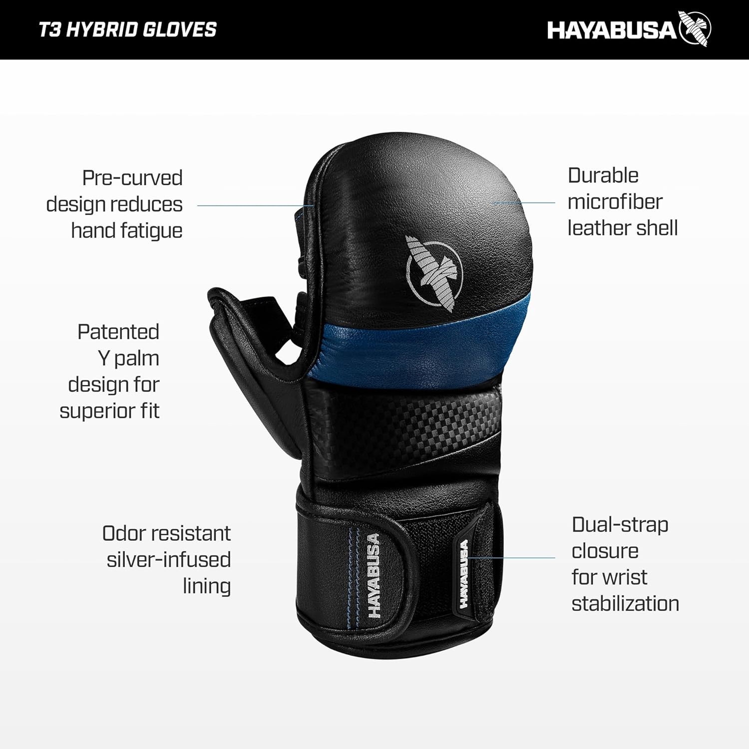 hayabusa t3 7oz hybrid gloves