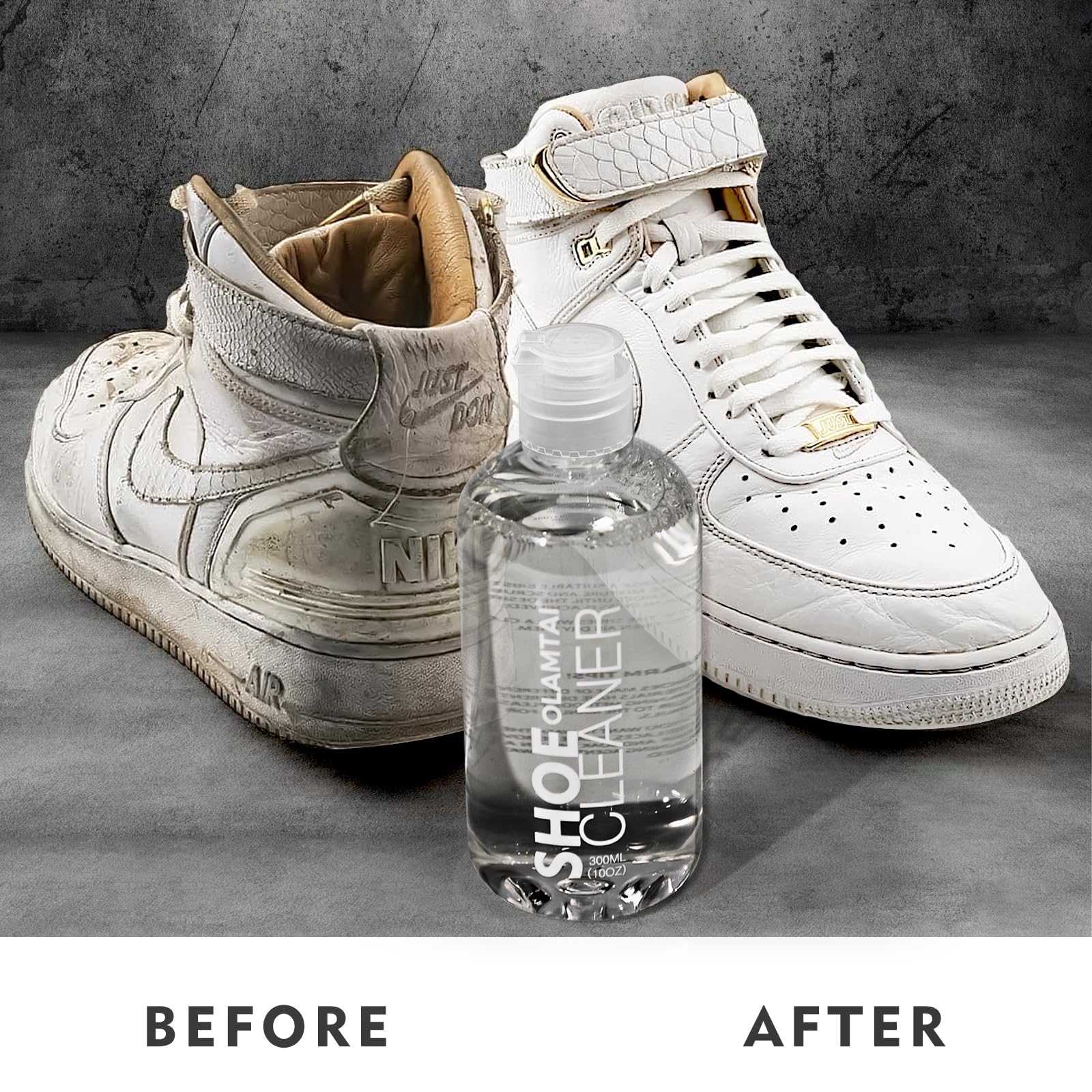 klimakus OLAMTAI Shoe Cleaner Kit for Sneaker, Cleaning Kit, Sneaker 10Oz with 3 Brush & Microfiber Towel Included, Shoe, Suede, Boot, Canvas, PU, Fabric, etc,Clear,(Madala-SC-210201)