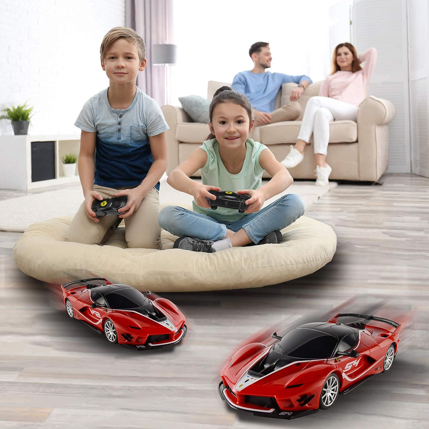 BEZGAR X RASTAR Licensed RC Series, 1:24 Scale Diecast Remote Control Car Ferrari FXX K EVO Electric Sport Racing Hobby Toy Car Model Vehicle for Boys and Girls Teens and Adults Gift (Red): Toys & Games