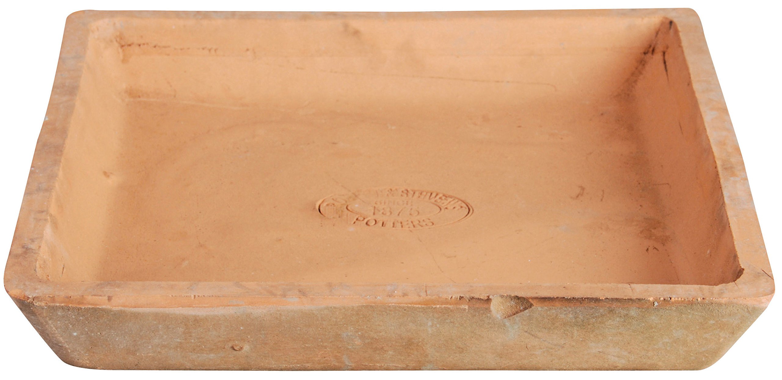 Esschert Design AT08 20 x 20 x 4cm Aged Terracotta Square Saucer, Eckig, L