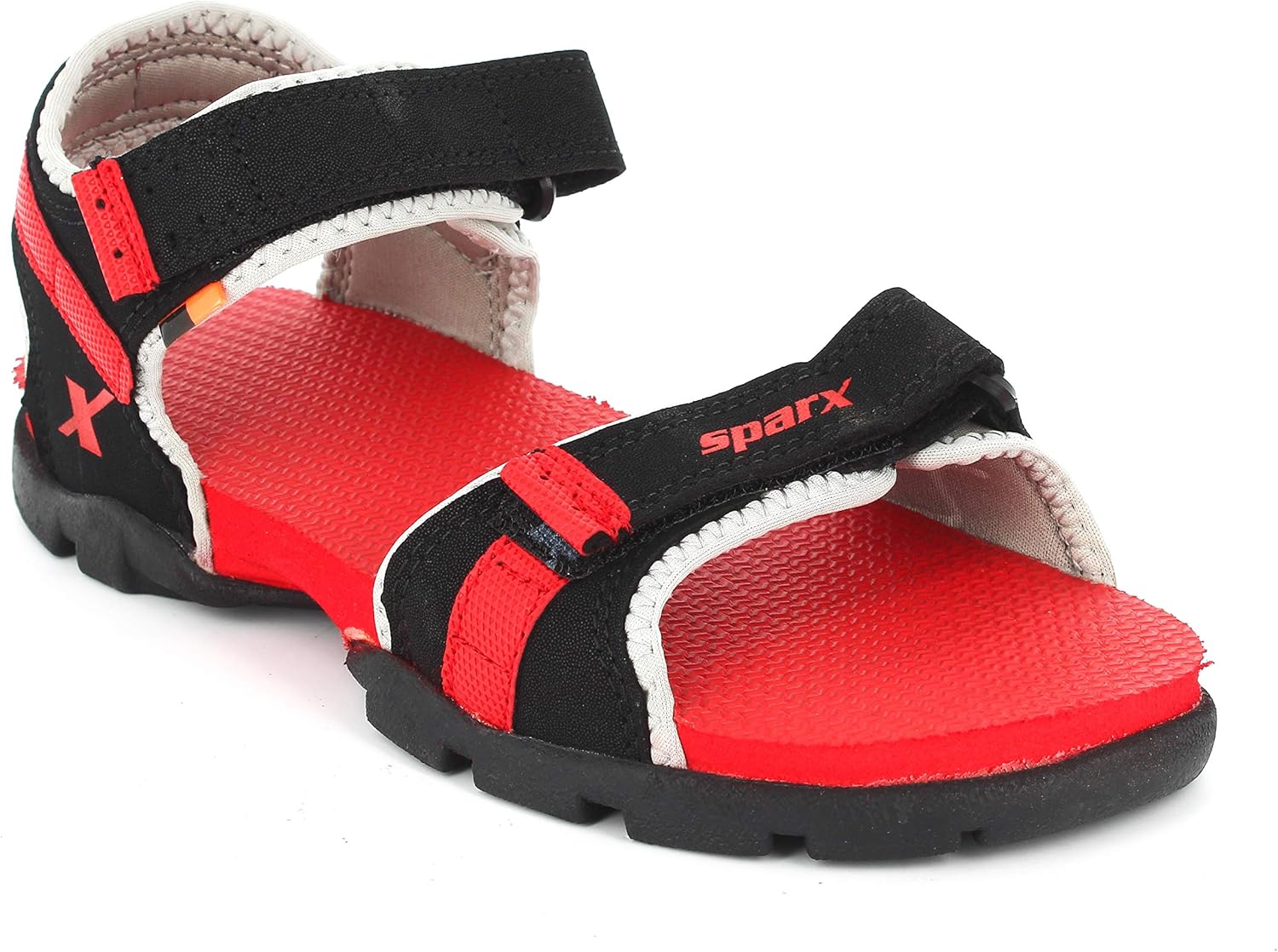 Amazon.com | SPARX Women SS-109 Black Red Floater Sandals | Flats