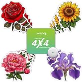 Floral Shaped Libre 3 &amp; Plus Sensor Protective Covers (Roses Floral) | 16 Pack KOVOQ Freestyle Libre 3 Adhesive Patches with Hardshell, Reduce Compression Lows Shockproof Sweatproof Up to 14 Days