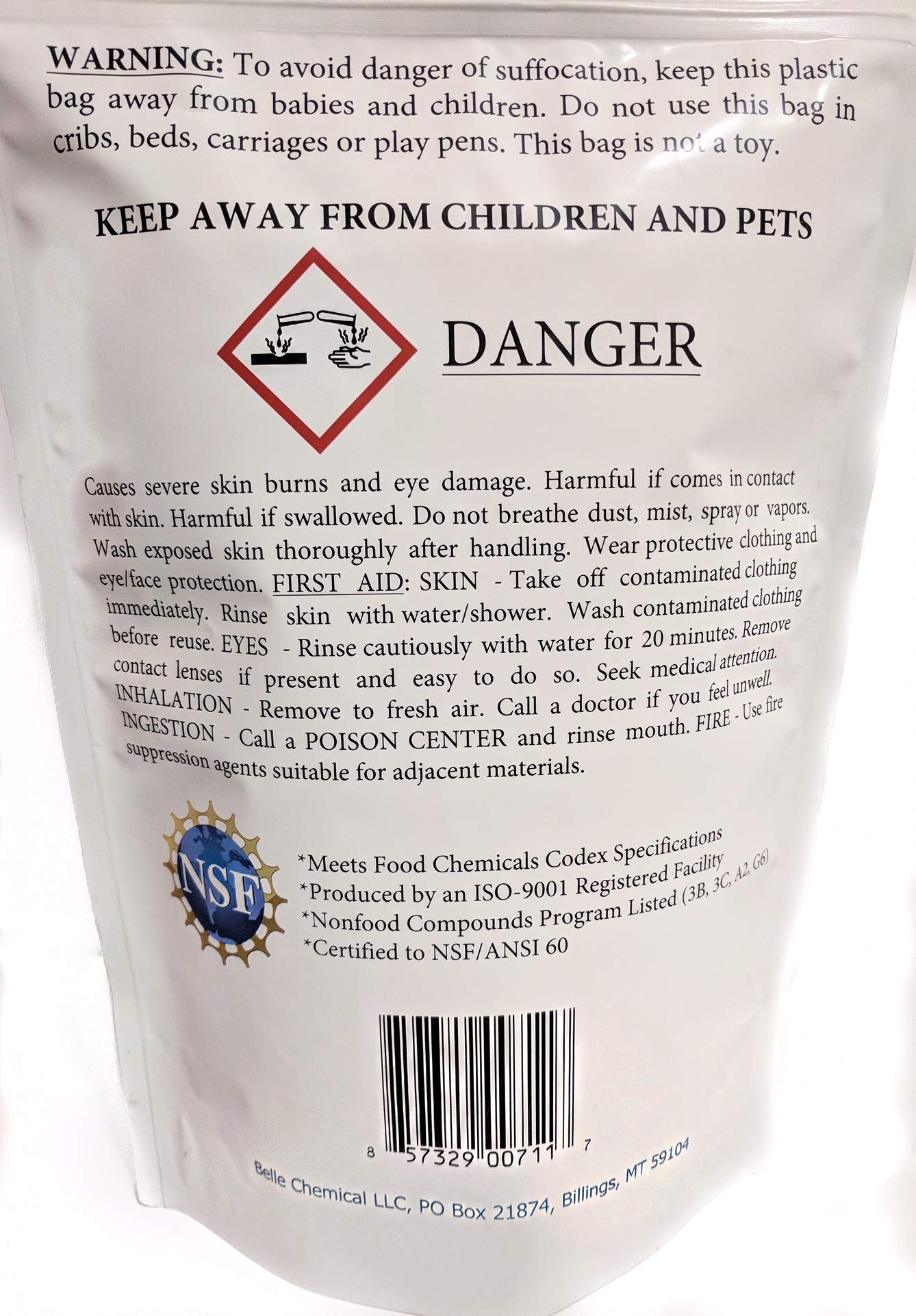 Sodium Hydroxide Pure Food Grade (Caustic Soda, Lye) (1 Pound