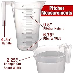 TCP Global 3 Liter (3000ml) Plastic Graduated