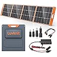 Upgraded 200W Portable Solar Panel for Power Station Generator, 18V Foldable Waterproof IP65 Solar Cell Charger with Adjustable Kickstand and MC-4 Cable for Laptop Outdoor Camping Boat Lawn RV Trip