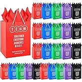 Addblu 50-Piece Christmas Employee Appreciation Gift Bag Set - Includes 25 Gift Bags with Handles (8x5x10 Inches) & 25 Tissue Papers, for Staff Coworkers & Thank You Gifts