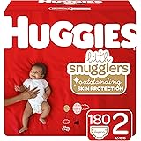 Huggies Little Snugglers Baby Diapers, Size 2, 180 Ct, One Month Supply