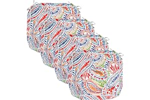 JMGBird Outdoor Patio Cushion Covers Set of 4 Chair Seat Washable Covers Water Resistant Slip Replacement Furniture Cushion Pillow Seat Cover for Couch Garden Sofa Indoor with Zipper 24x22x4