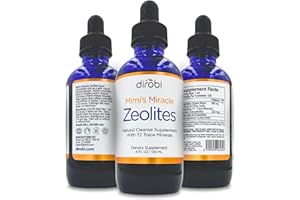 DIROBI Mimi's Miracle Zeolites: Micronized Zeolite Supplement Liquid with 70 Trace Minerals - Supports Cell Restoration, Immune & Digestive Tract Health - (4 oz Bottle, 60 Day Supply)