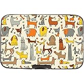 Monarque Armored Wallet Credit Card Case with RFID Data Theft Protection (Canine Characters)