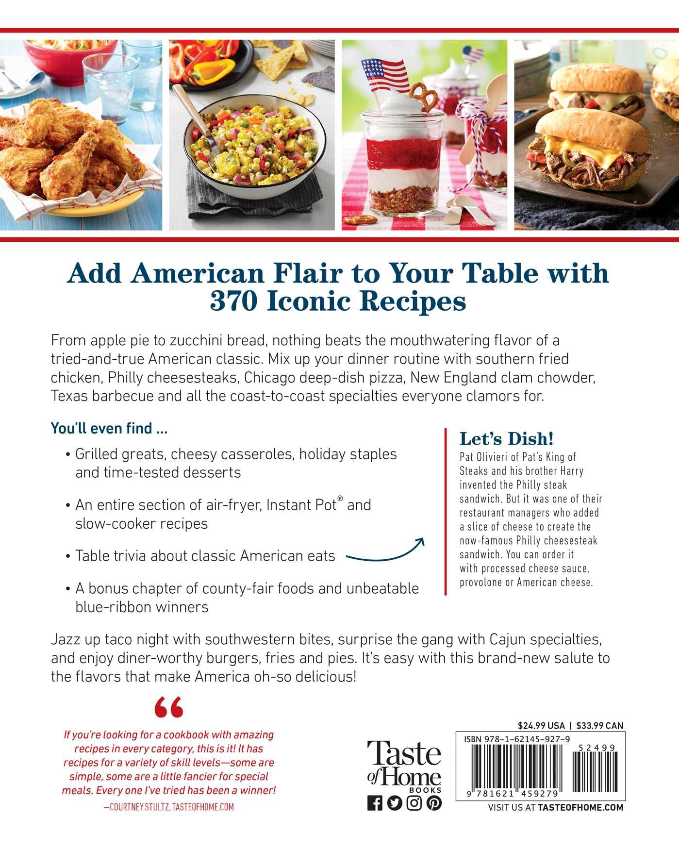 Taste of Home All-American Cookbook: 370 Classic Recipes Celebrating Regional Flavors Across the USA (Taste of Home Classics)