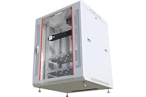 Sysracks Network Data Cabinet - 15U Rack Mount - Wall Mount IT Rack - Locking - Server Rack - 24-Inch deep Data - Gray Server