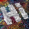 Partisout Fabric by The Yard Rainbow Silver Sequence Mermaid Fabrics 5mm 2 Yards Two Tone Cloth Backdrop Decoration Reversible Sparkle Material for DIY Sewing Wedding Dress Satin Backing