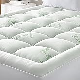 Anluoer Memory Foam Mattress Topper Twin for Back Pain, Rayon Derived from Bamboo Pillow Top Mattress Topper for Hot Sleepers