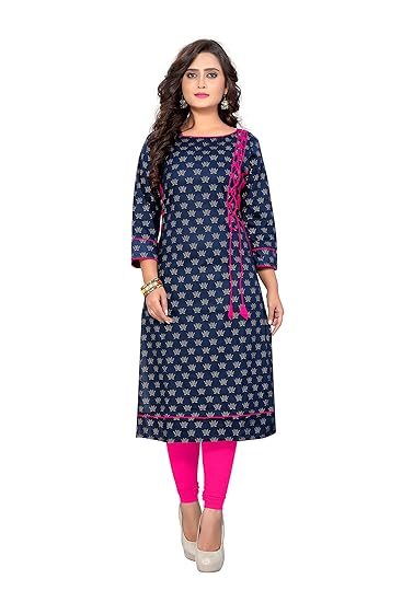Navabi Export Womens Cotton Straight Kurta (VF-KU-84)
