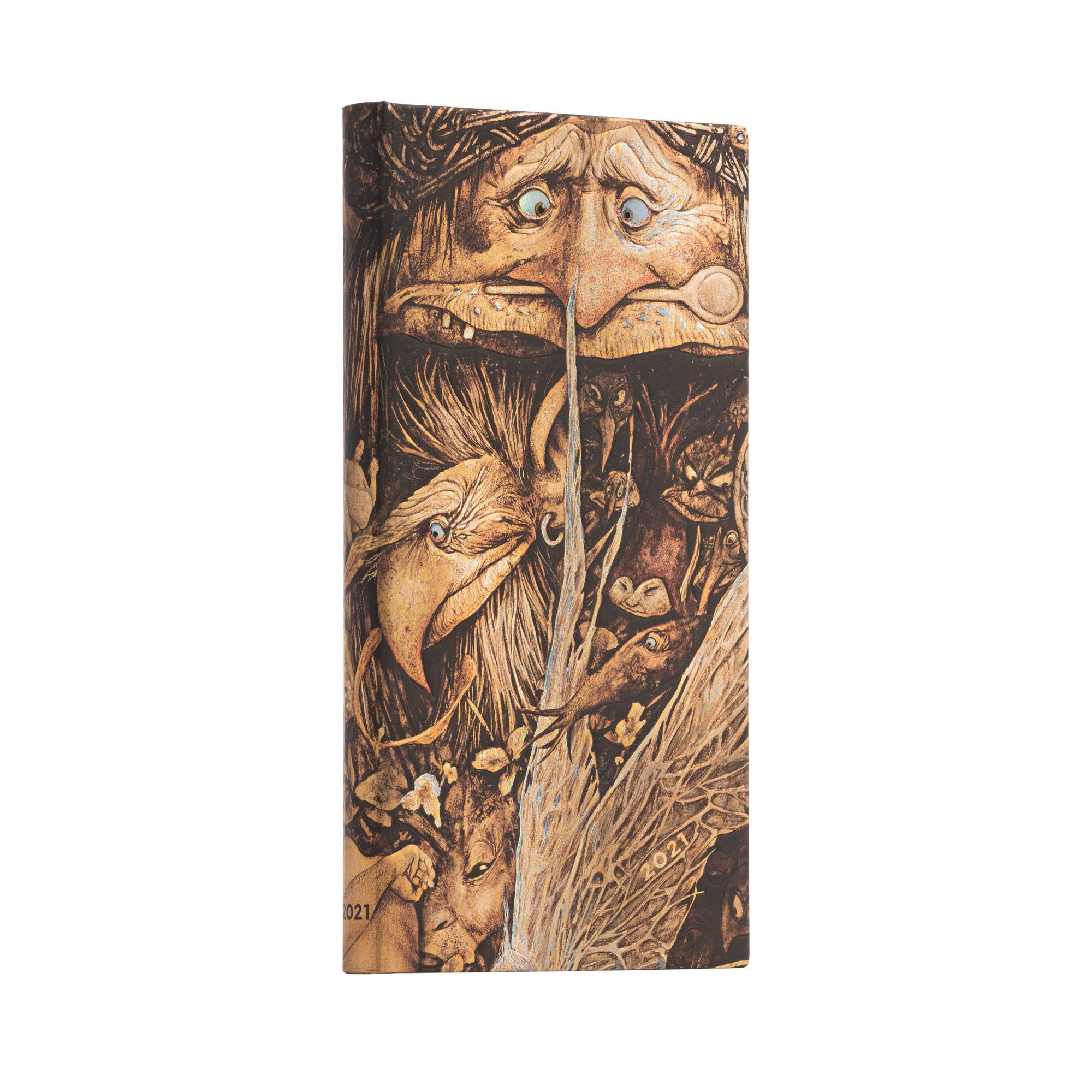 Paperblanks 12 Month Diaries 2021 Mischievous Creatures | Horizontal | Slim (95 × 180 mm)