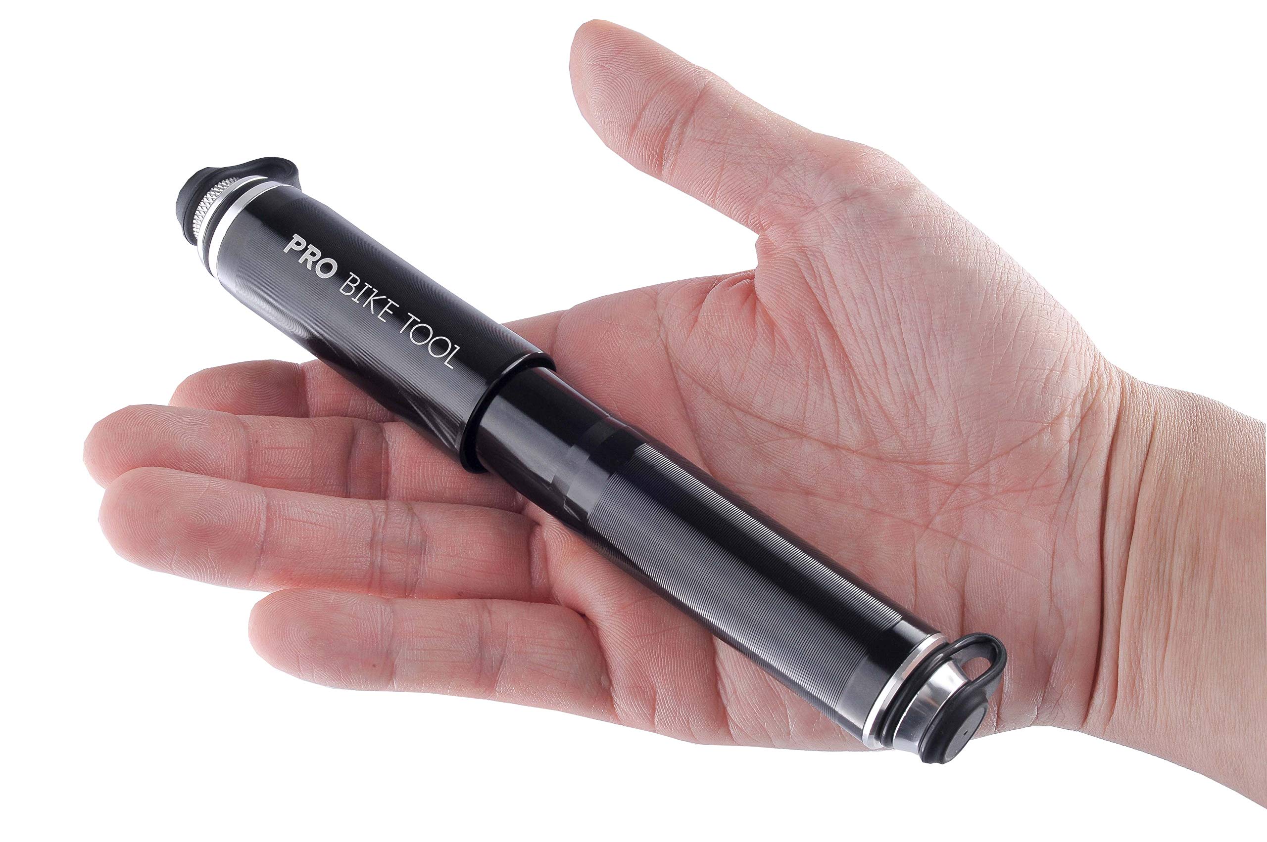 Super Mini Road Bike Pump By PRO BIKE TOOL – High Pressure – 120 PSI Reliable Compact Light Fits Presta Schrader Superior Quality Performance Great For Bmx Kids Bicycl