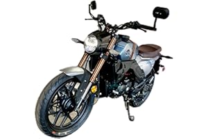 BELMONTE BIKES Lifan KPM 200 Blue Adult Motorcycle Cafe Racer 200cc Gas Street Motorcycle Electric Fuel Injection 17HP 6 Speed Made by Lifan