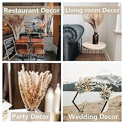128 PCS Dried Pampas Grass Bouquet, Boho Table