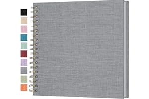 Cherrich Photo Album Scrapbook 10x10 Inch Linen Cover for Wedding, Baby, Family, Graduation, Dog, Vacation