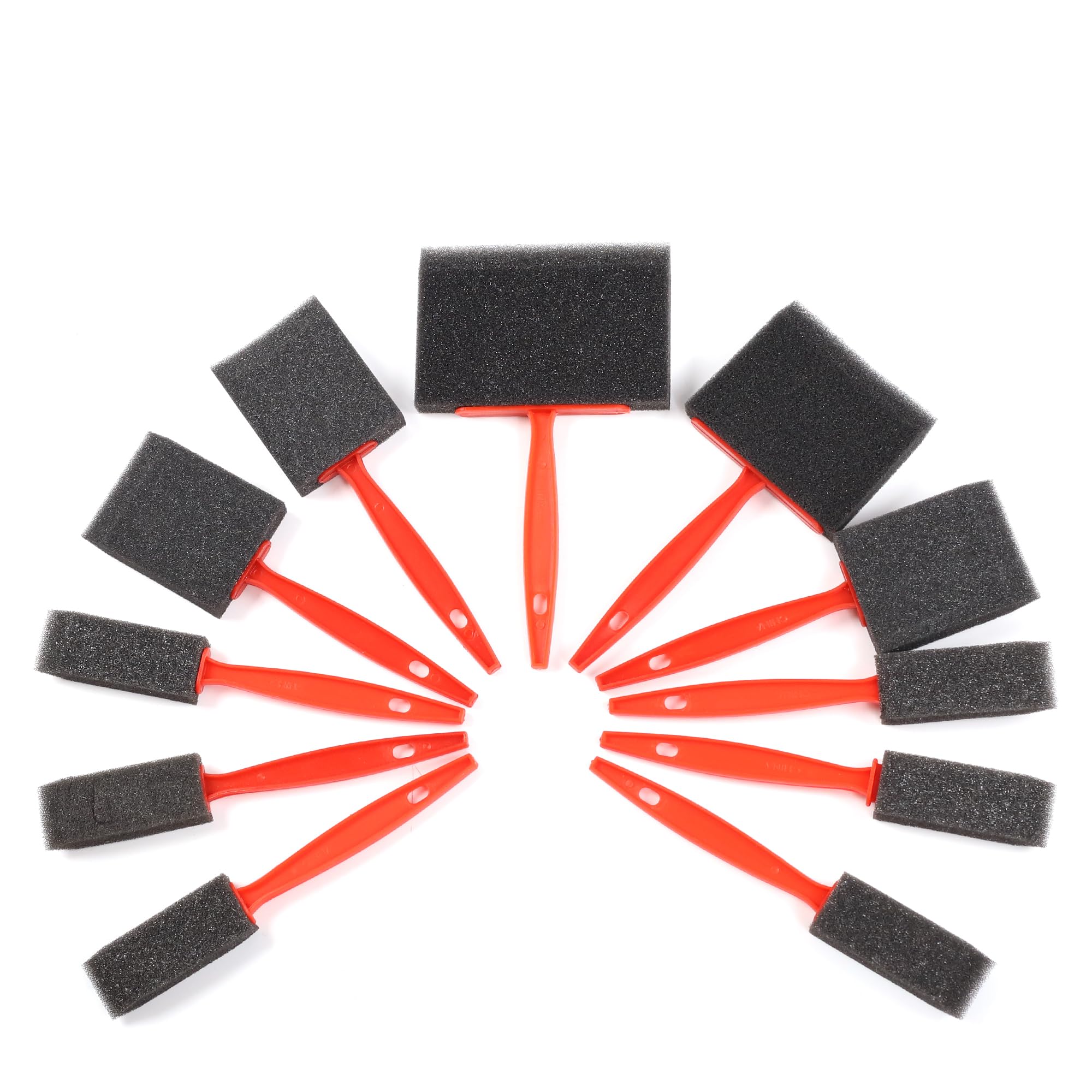 Dekton 10pc Foam Brush Set - Smooth Finish| No Brush Marks| Use On All Surfaces| Low Density Foam Suitable for Paints, Stains, Varnishes Water Based Glues| Easy to Use and Easy to Clean| 10 Piece Set