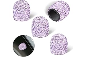 WINKA 4Pcs Bling Car Tire Valve Stem Caps Diamond Bling Dustproof Car Wheel Tire Valve Caps Crystal Decor Universal Shiny Whe