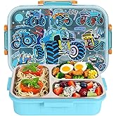 Stainless Steel Bento Lunch Box for Kids, 800ml/27oz BPA-Free Leak-Proof Food Containers with 3 Compartments, Dishwasher Safe, Back to School Students Lunches Size for Ages 3-7