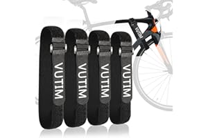 VUTIM 4PCS Bike Rack Strap, Bike Rack Accessory, Adjustable Bike Wheel Stabilizer Strap, Non-Slip Fixed Bike Wheel, Suitable for Camping Equipment, Yoga Mats, Binding Sport Bottle Bicycles, Curtains