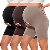 BONVIGOR Buttercloud Maternity Shorts Over The Belly- 5" Pregnancy Biker Shorts Lounge Yoga Pants