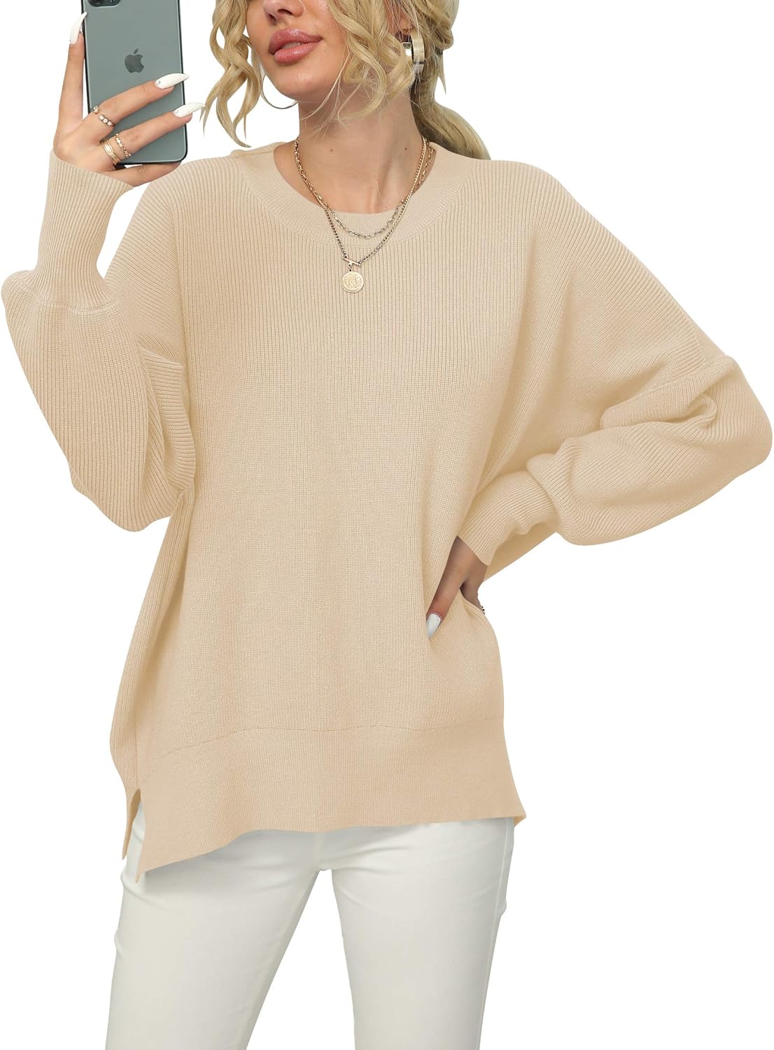 pullover mit seitenschlitz damen
