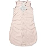 SwaddleDesigns Baby Velvet Sleeping Sack, Pastel Pink with Pink Trim, 12-18 Months, Wearable Blanket with 2-Way Zipper