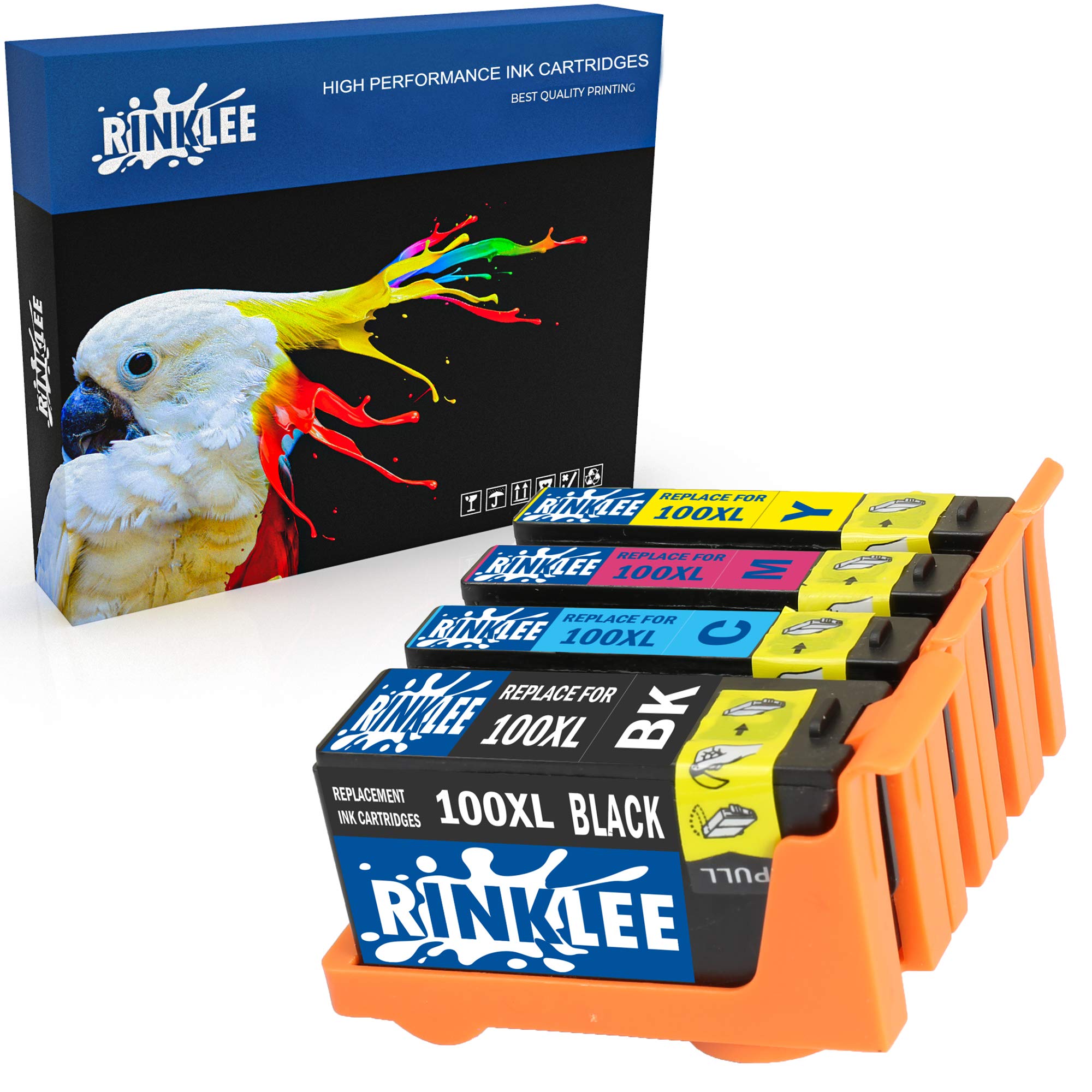 RINKLEE 4 Compatible 100XL 100 XL Ink Cartridges Replacement for Lexmark S305 S402 S405 S505 S602 S605 S815 S816 Pro 202 205 208 209 705 805 901 905