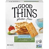 Good Thins Garden Veggie Rice Snacks Gluten Free Crackers, Snack Crackers, 3.5 oz