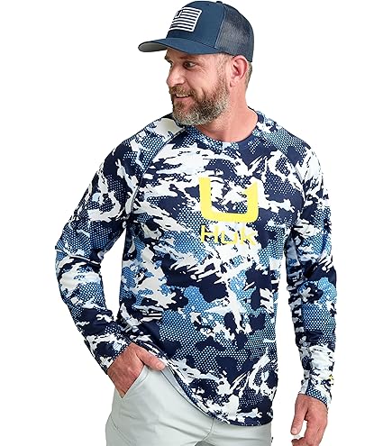 Chemise Huk Homme Performance - Manches Longues - Gris - Taille L - Légère Et Respirante