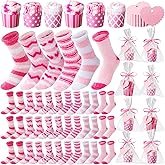 Chicingyou 36 Pcs Fuzzy Cupcake Socks Women DIY Fuzzy Socks with Gift Box and Cards Holiday Presents